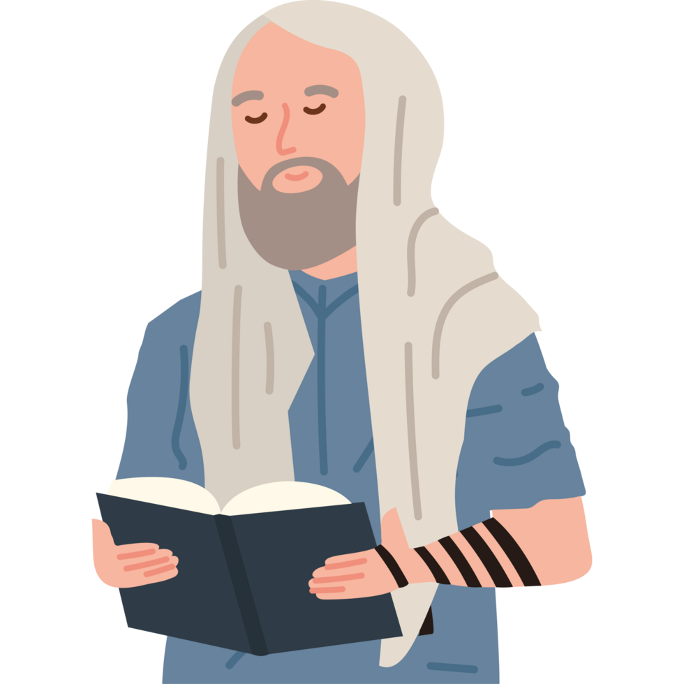 jewish tefillin old man prayer png