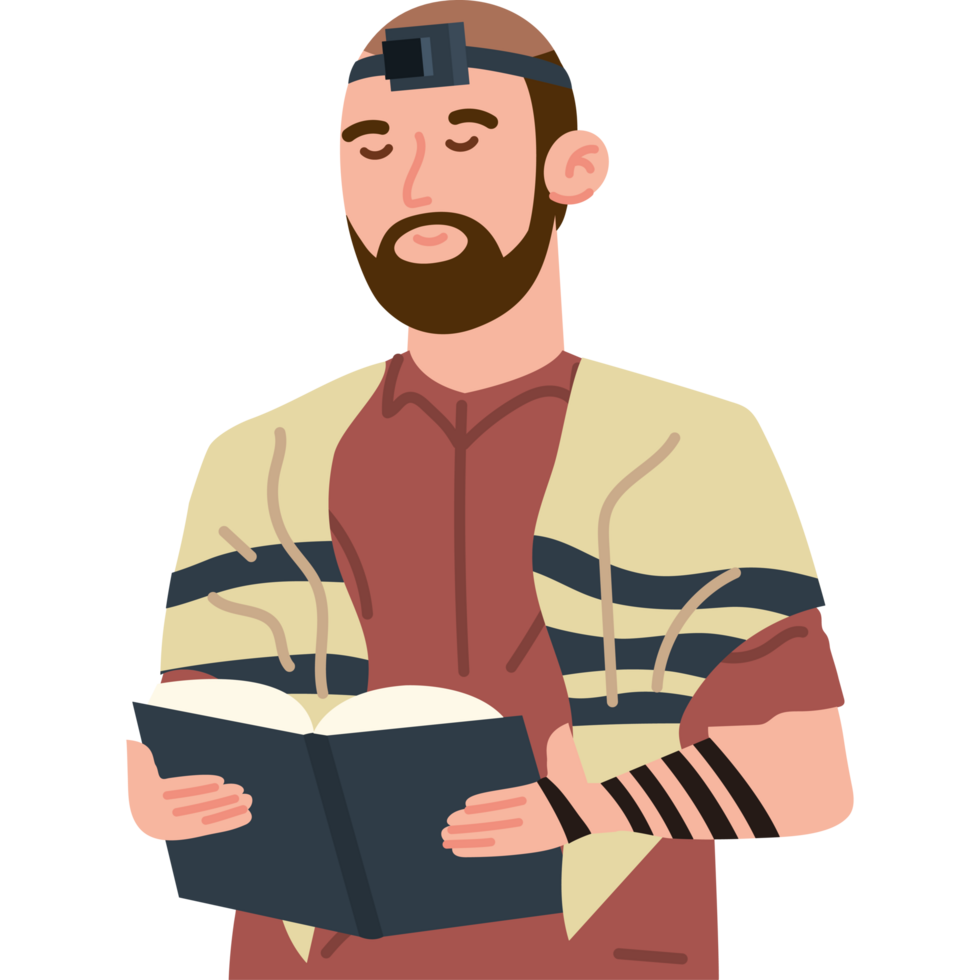 jewish tefillin man praying png