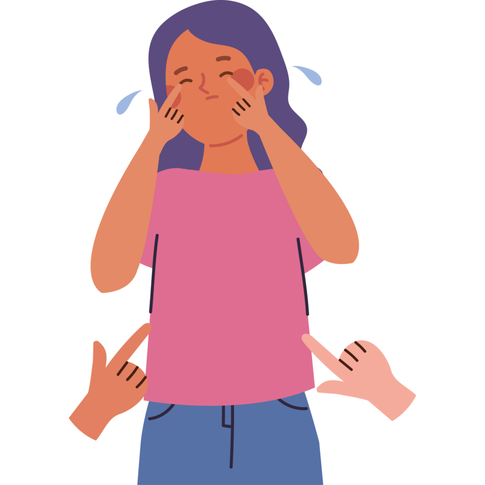 discrimination scene with female png