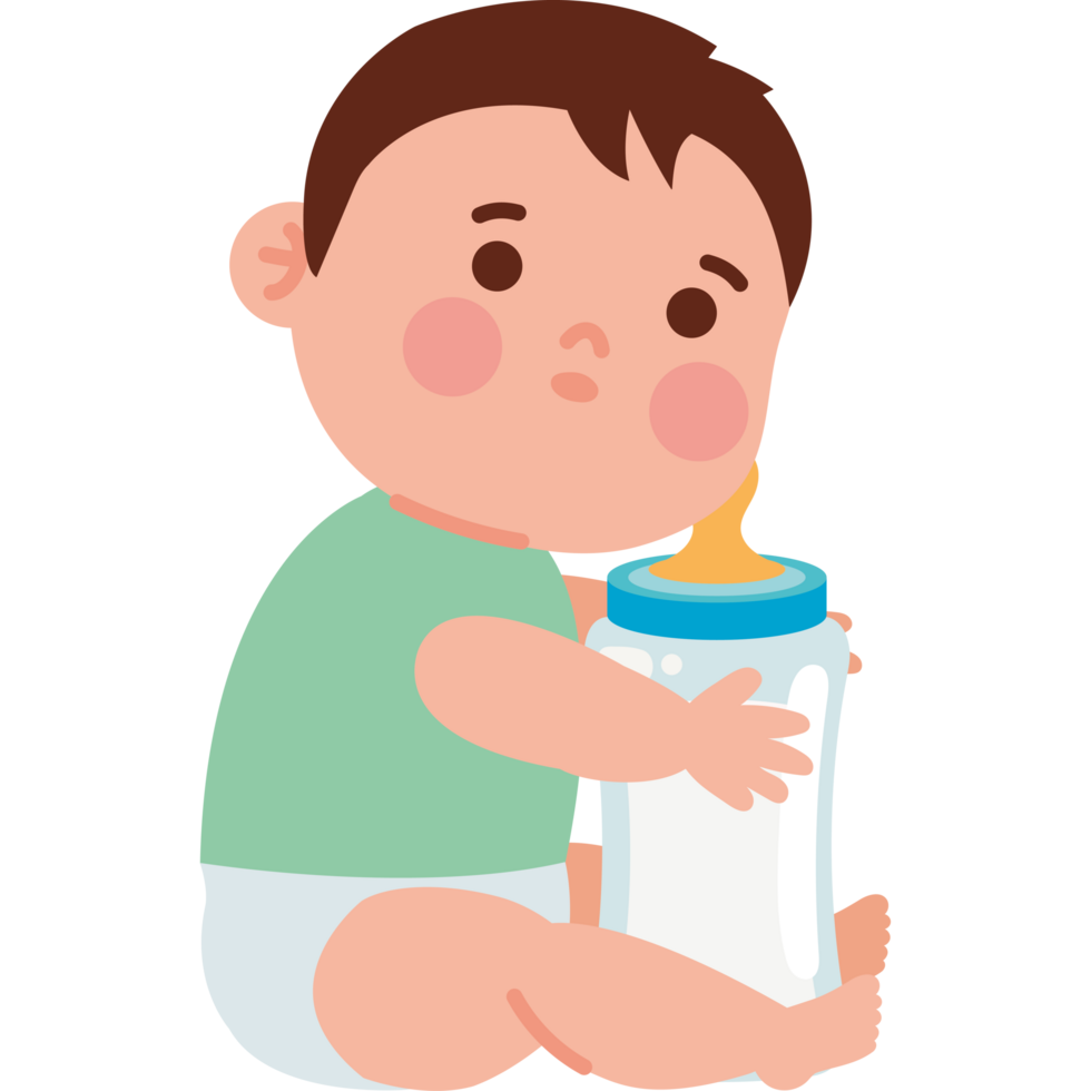 baby shower boy with bottle png