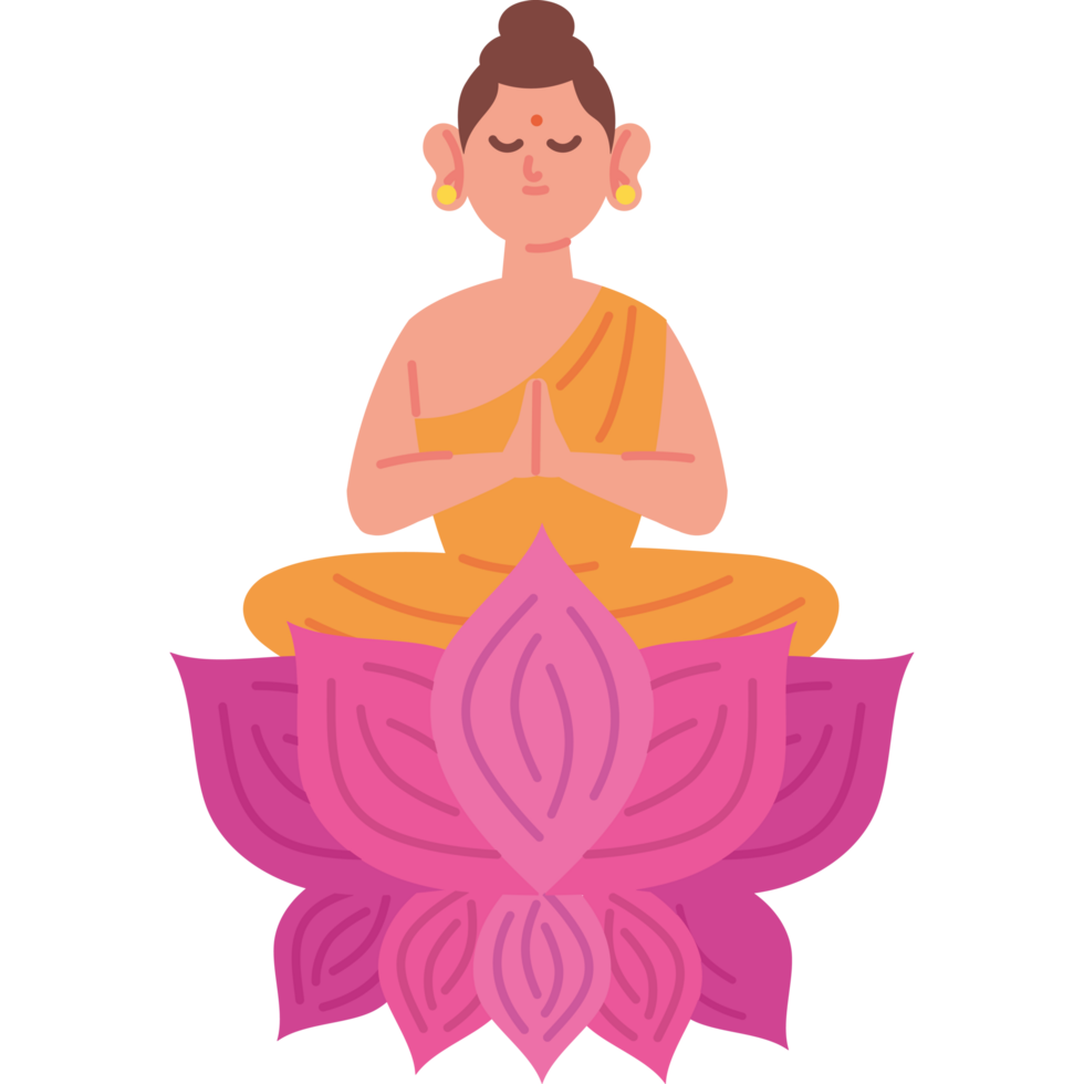waisak buddha in flower png