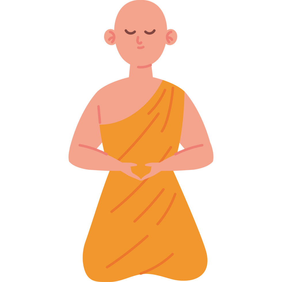 waisak buddhist in meditation png