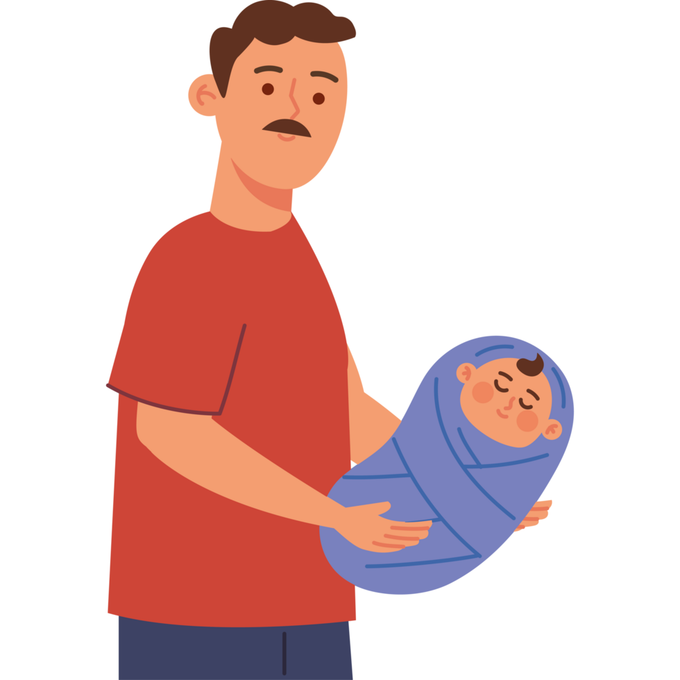 baby shower man and baby png