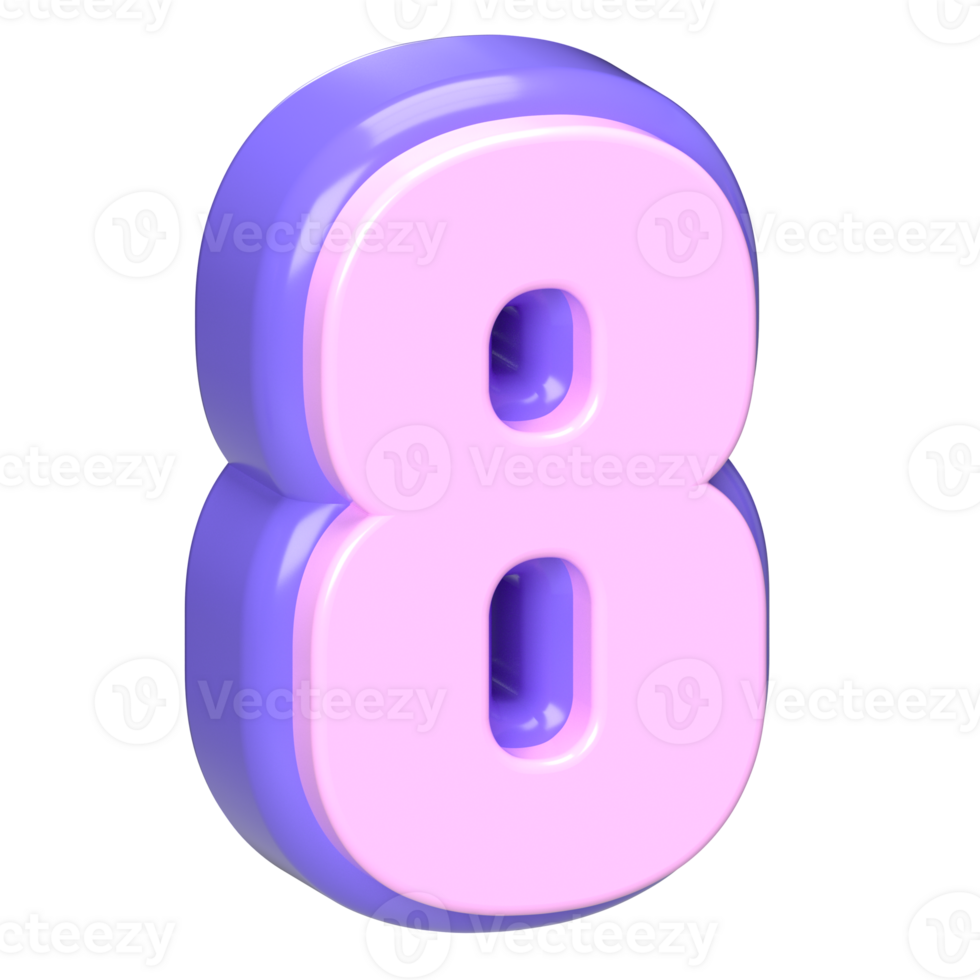3D Rendered Pink and Purple png