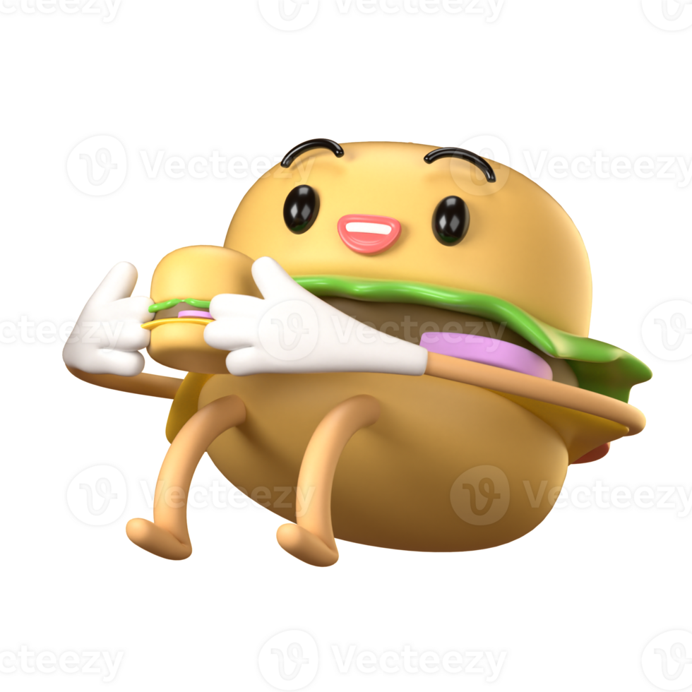 Happy Burger Character png