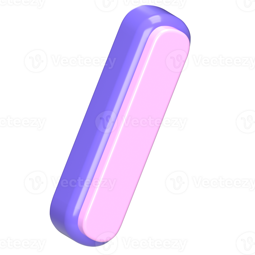 3D Purple and Pink Slash png