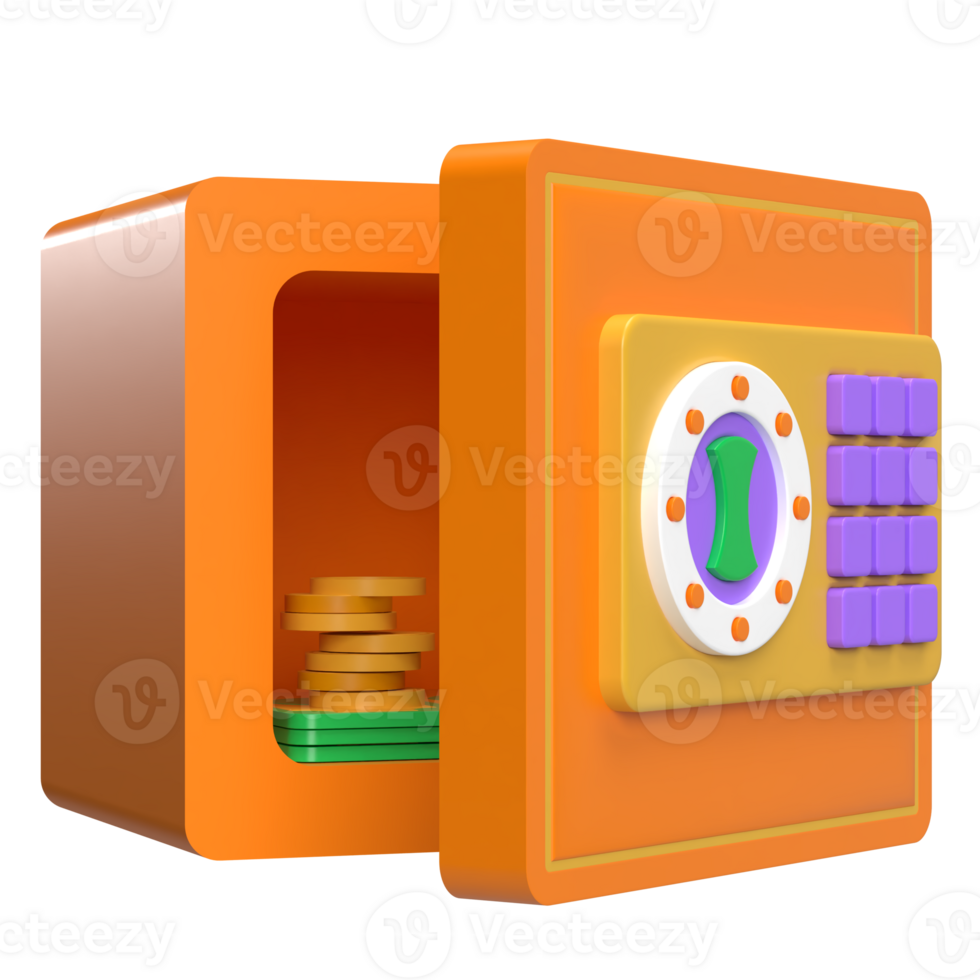 Safe Box 3D Icon png