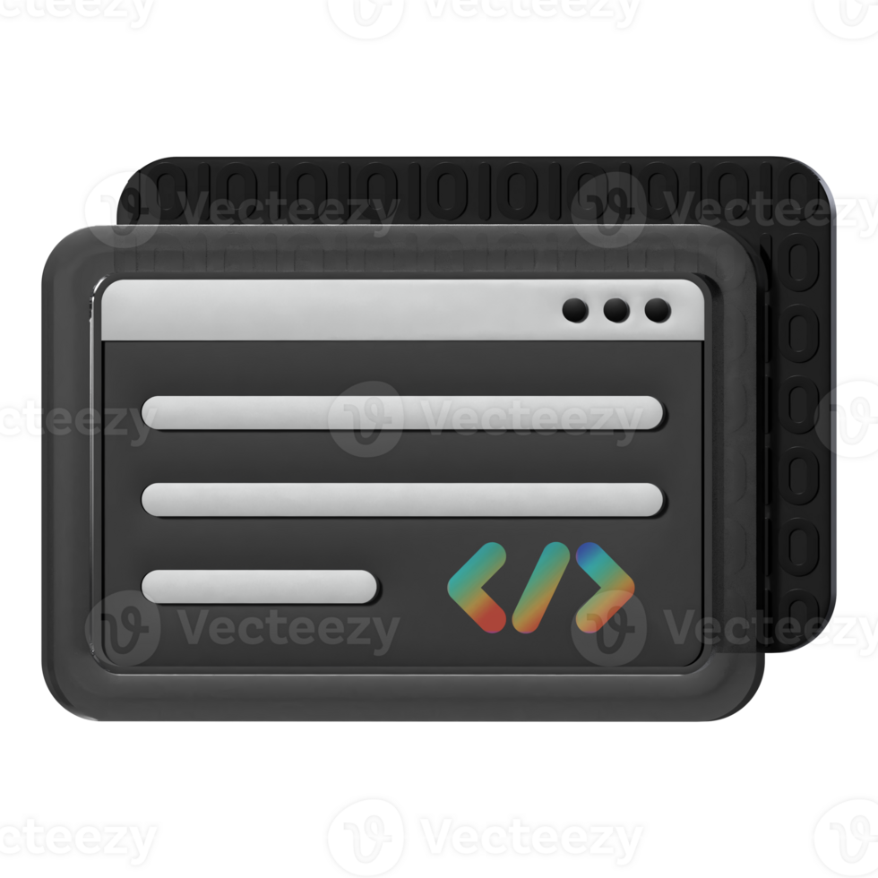 Code Panel 3D Icon png