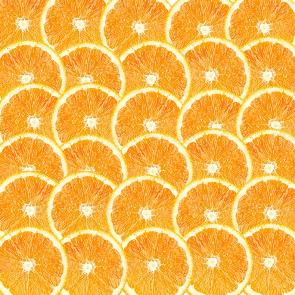 Orange slices are arranged in a pattern photo