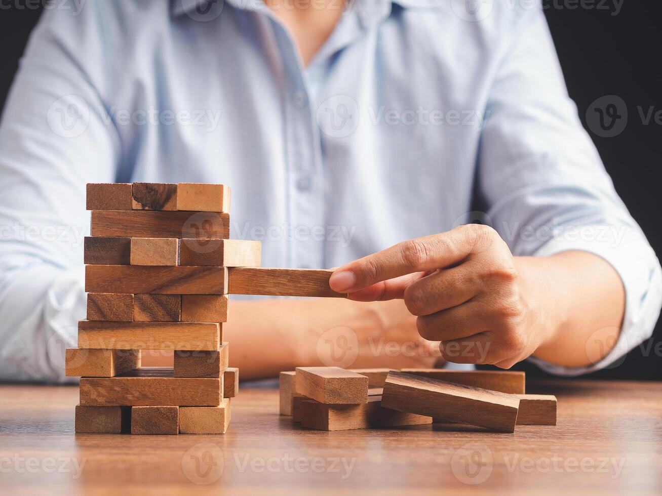 Risk of management and strategy plans for business growth and success concept photo