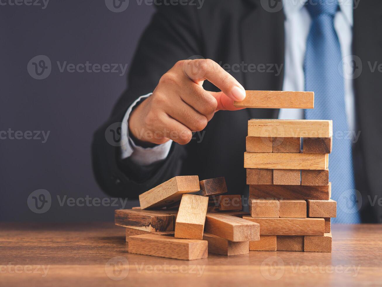 Risk of management and strategy plans for business growth and success concept. photo