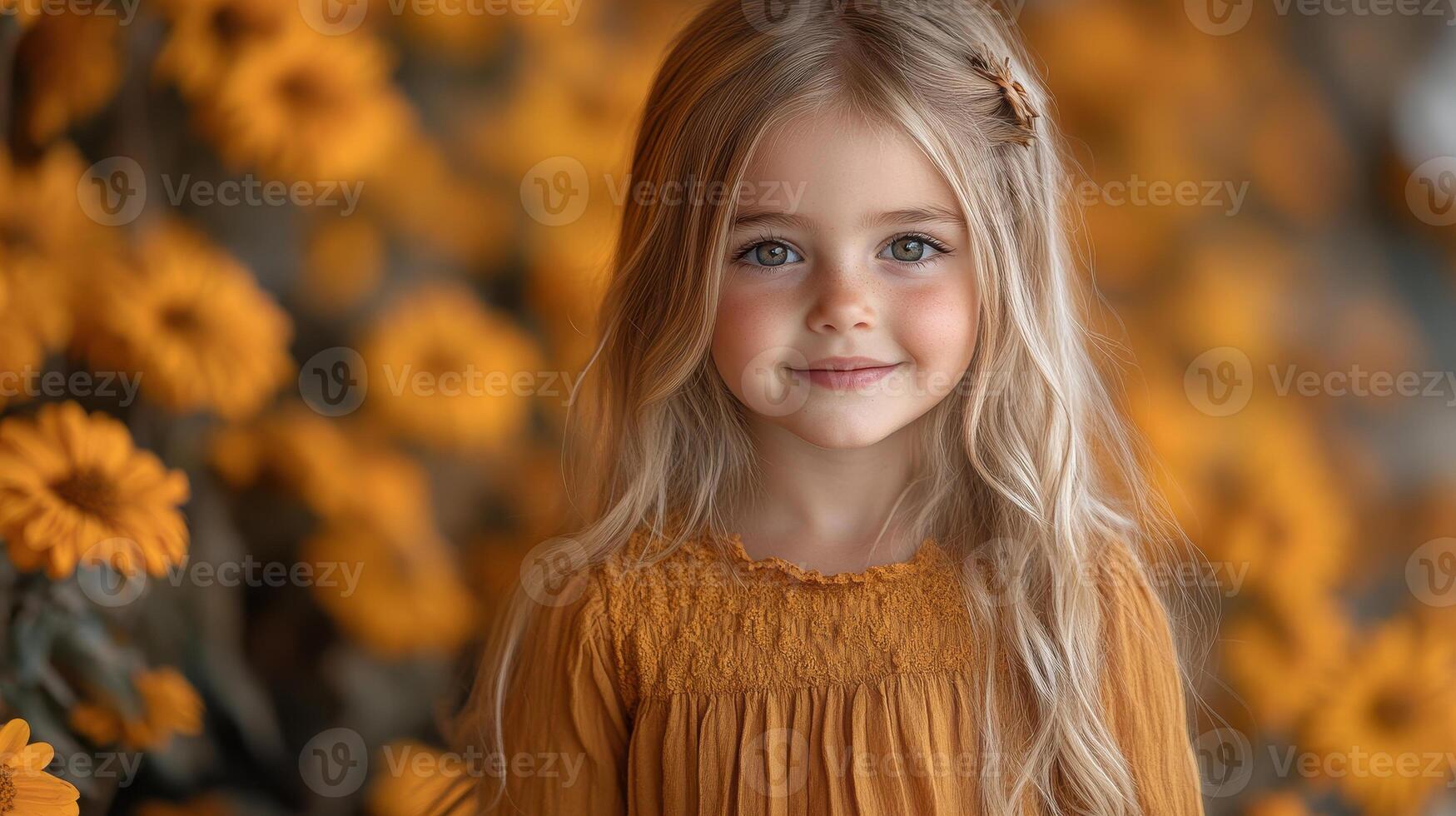 Celebrate Halloween with this cute and adorable cover model, beaming a smile in a festive full body shot. photo