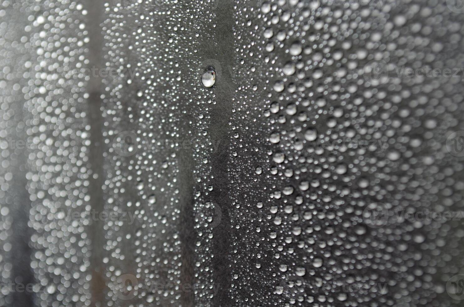 Small rain droplets on dark cover background. Suitable for wallpaper background photo