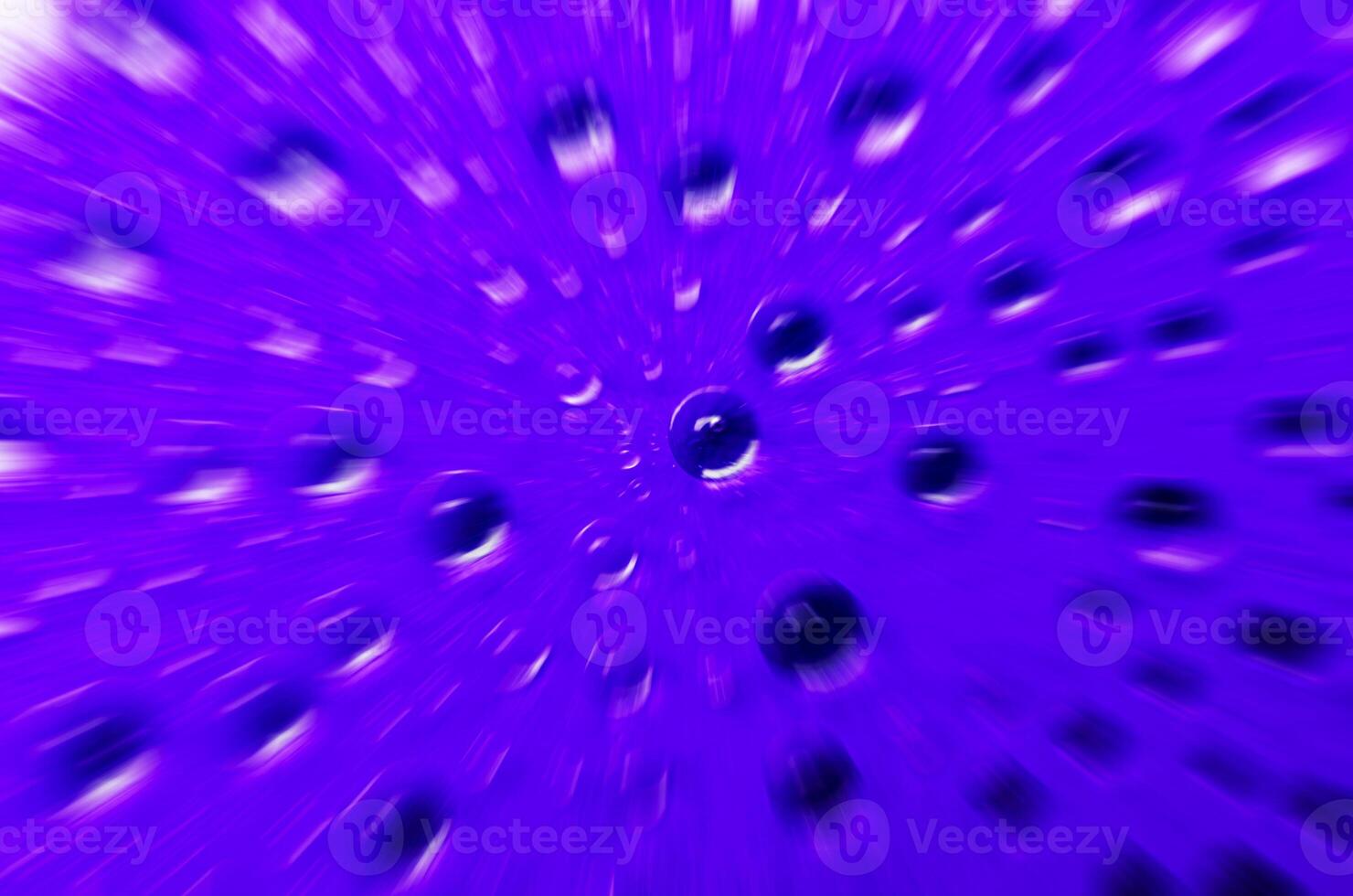 Close up of water droplets on dark blue cover background with zoom in effect photo