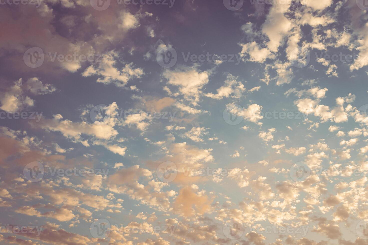 Breathtakingly beautiful sky adorned with fluffy clouds photo