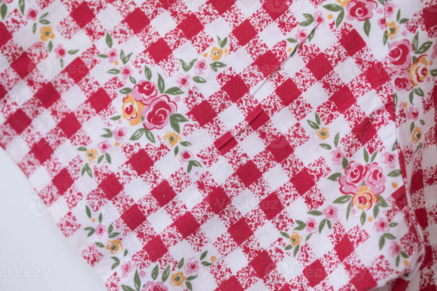 Print of floral on fabric. photo