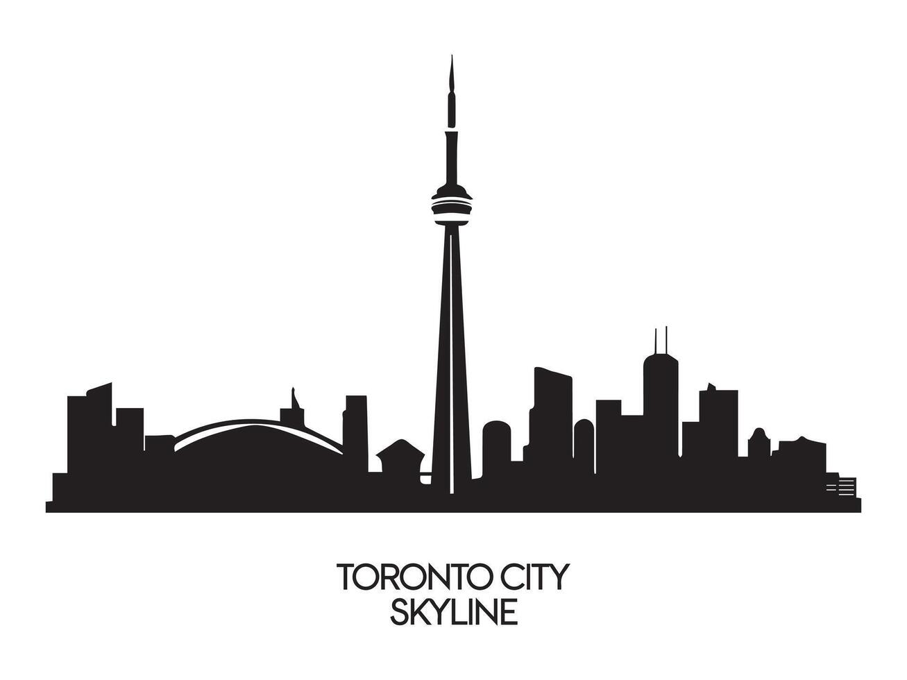 Toronto city skyline silhouette background vector