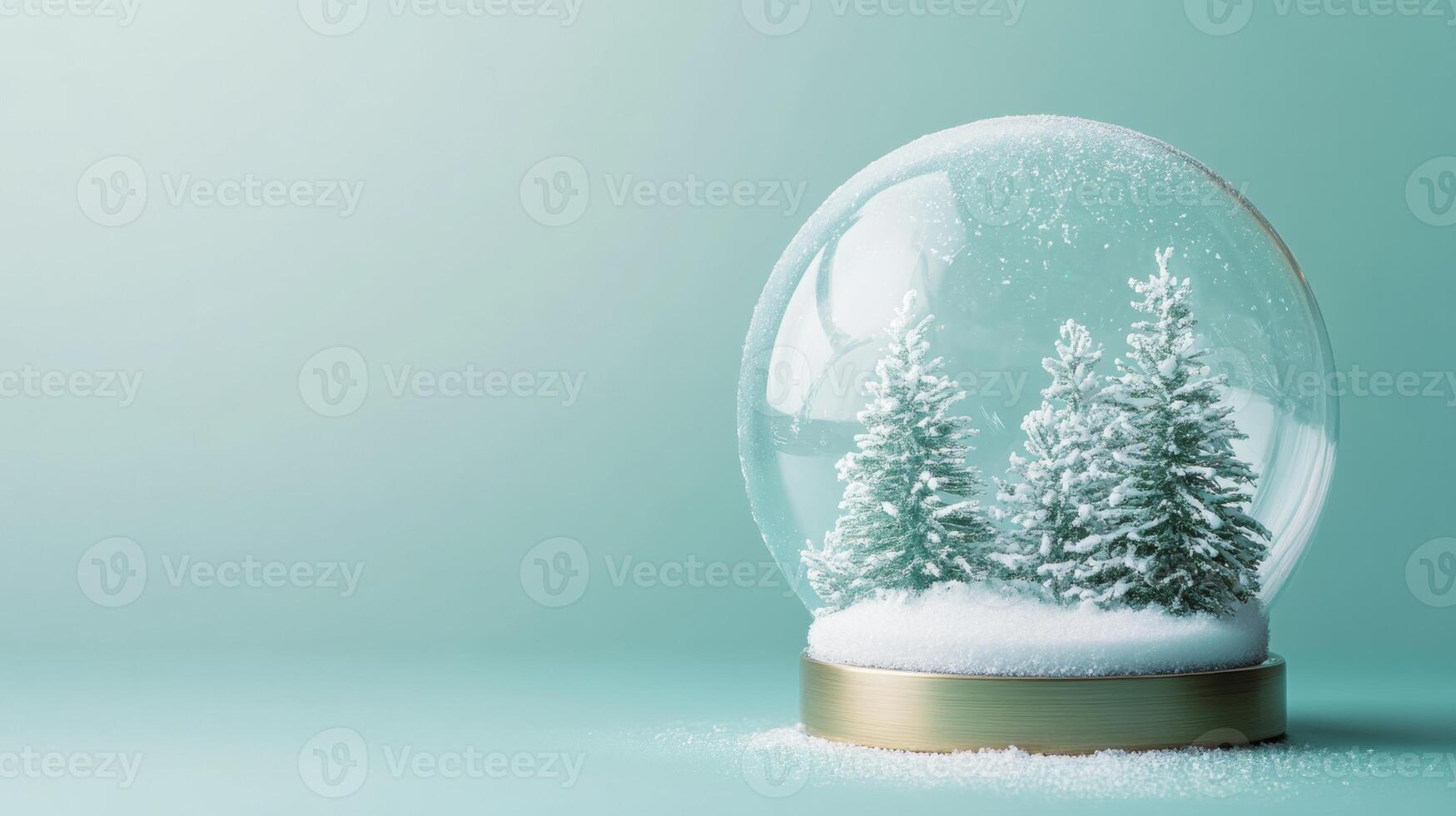 A snow globe with a tree inside photo