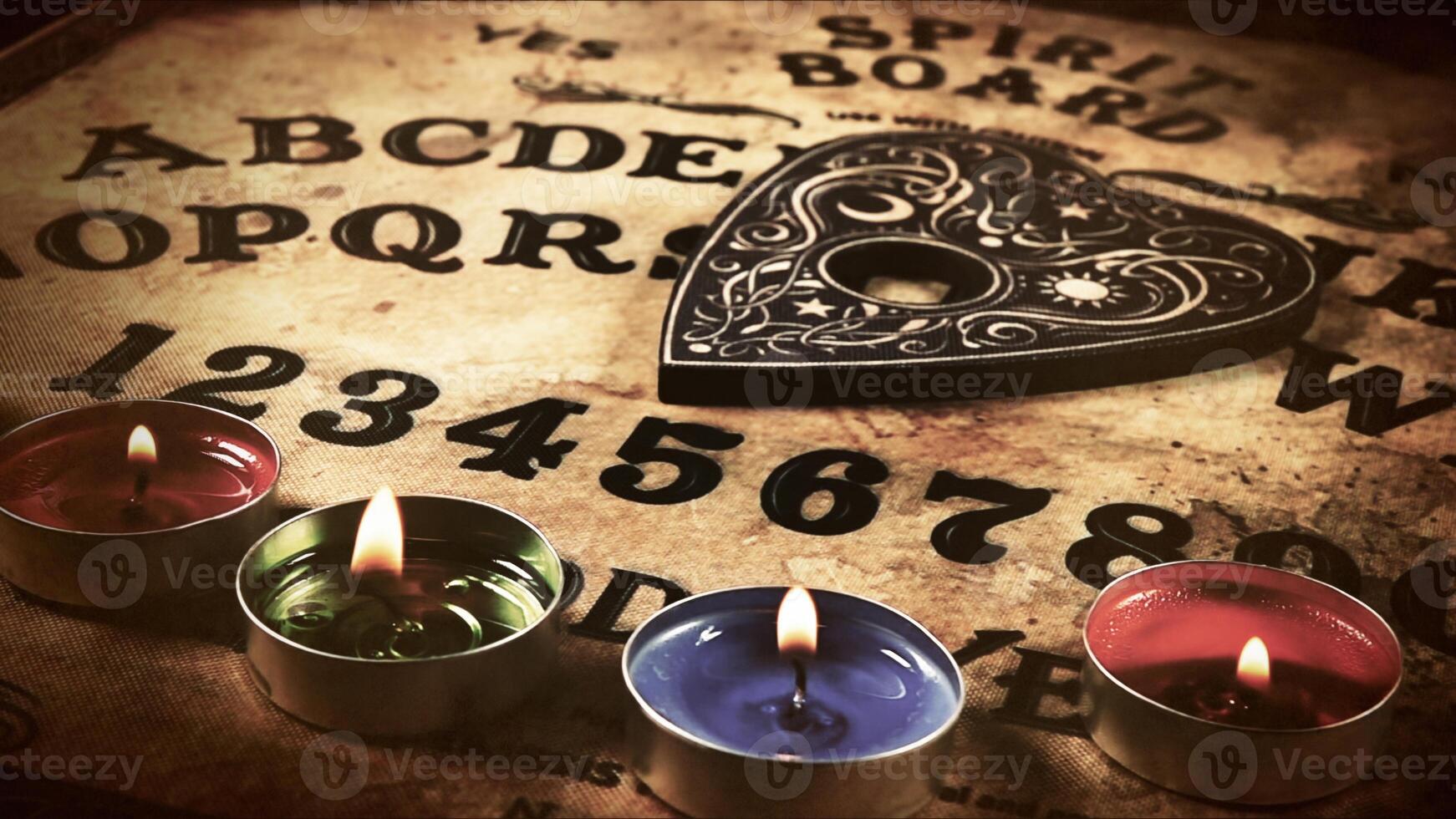 Witchcraft Spiritual Mystic Halloween Game Ouija Board photo
