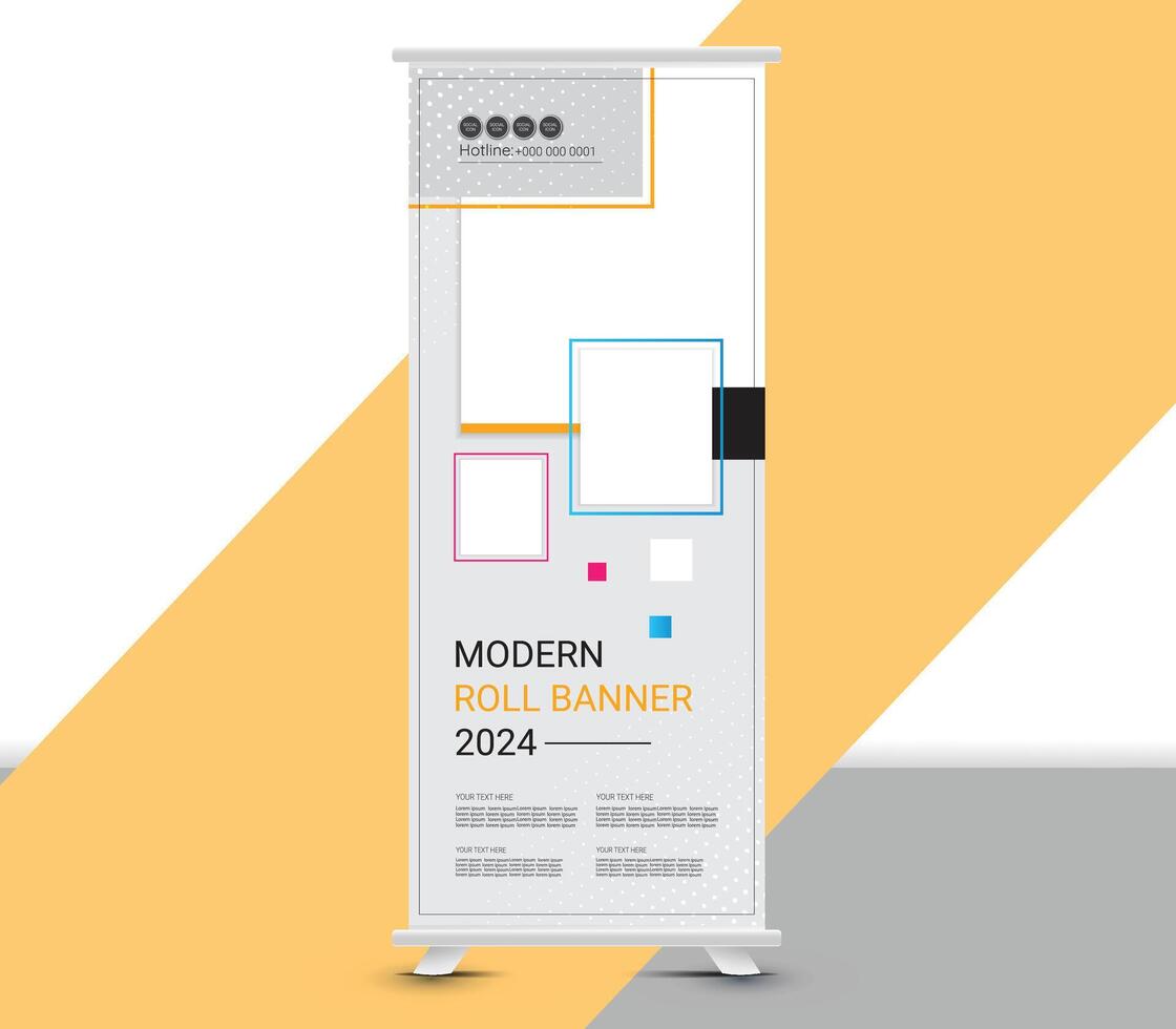 Professional business roll up banner and x banner banner template design vector