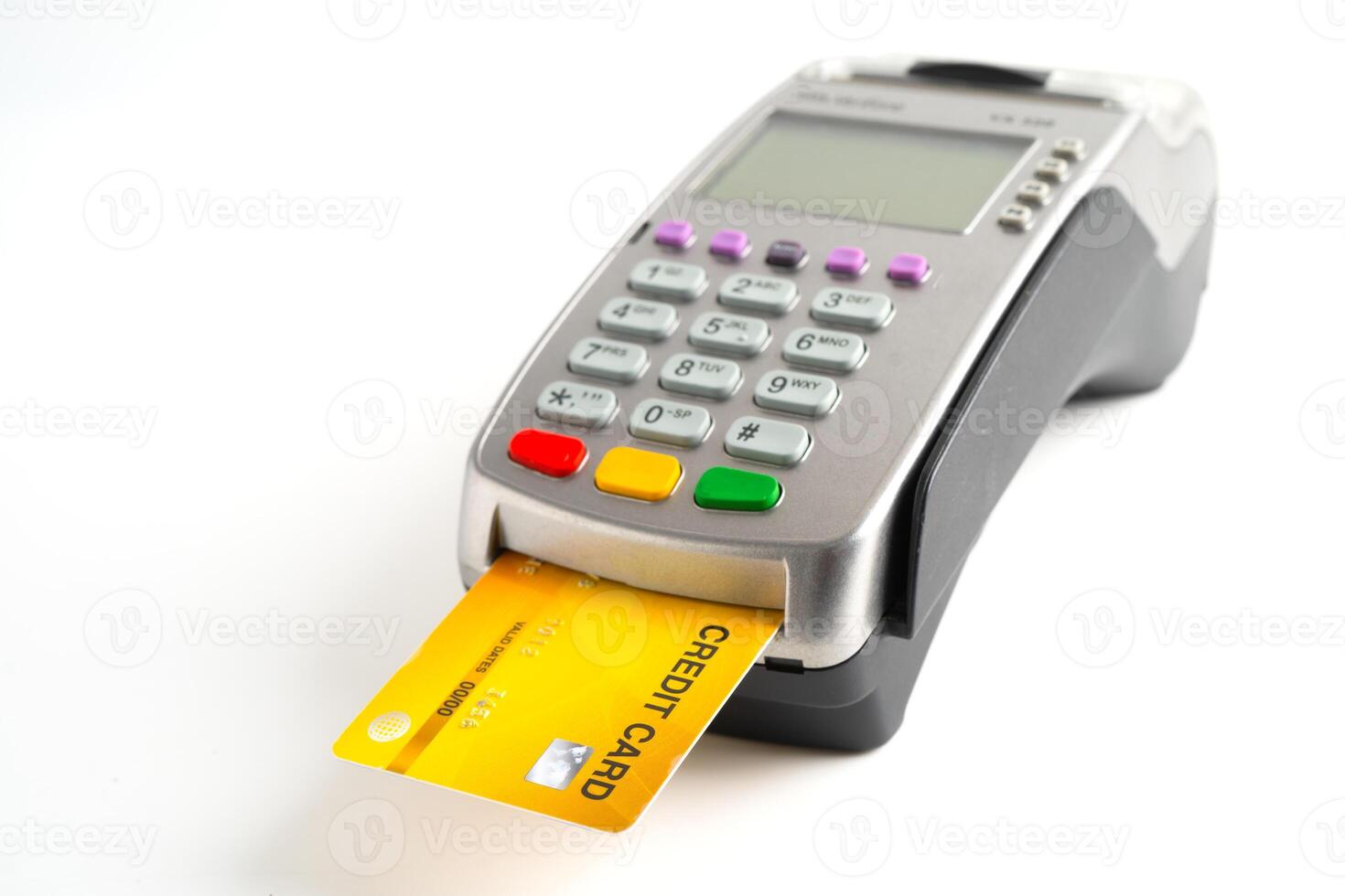 Payment POS terminal technology for finance and shopping business. photo