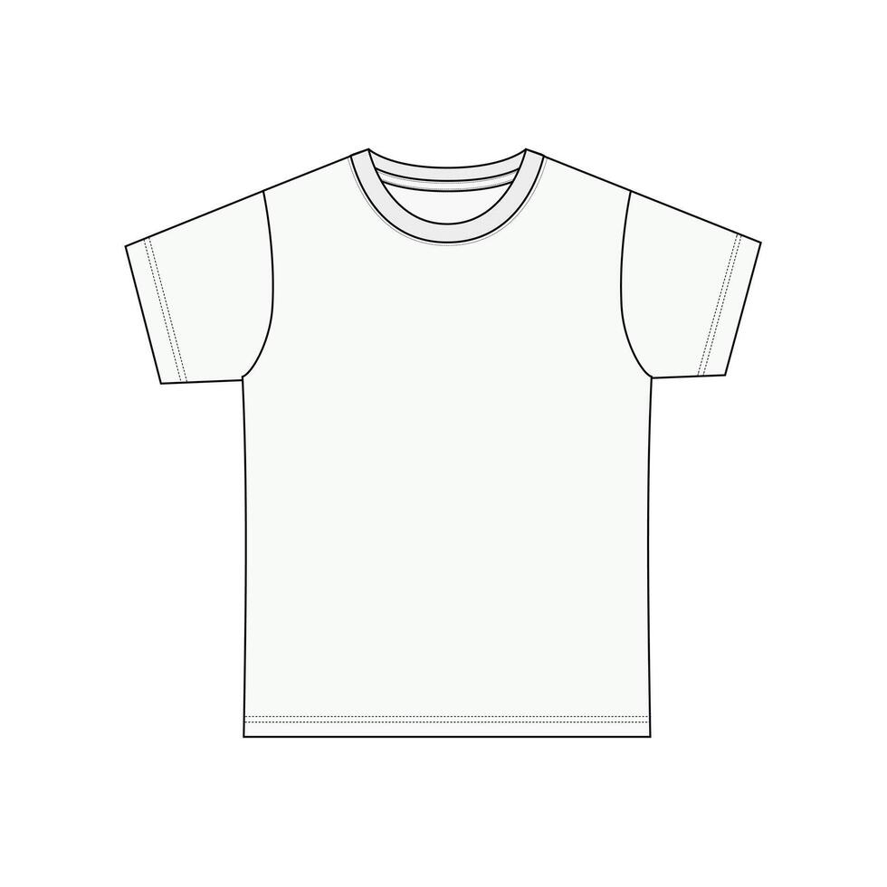 A white t - shirt on a white background vector