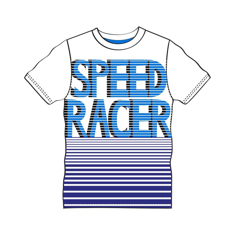 A shirt that says speed race on it ready to print vector