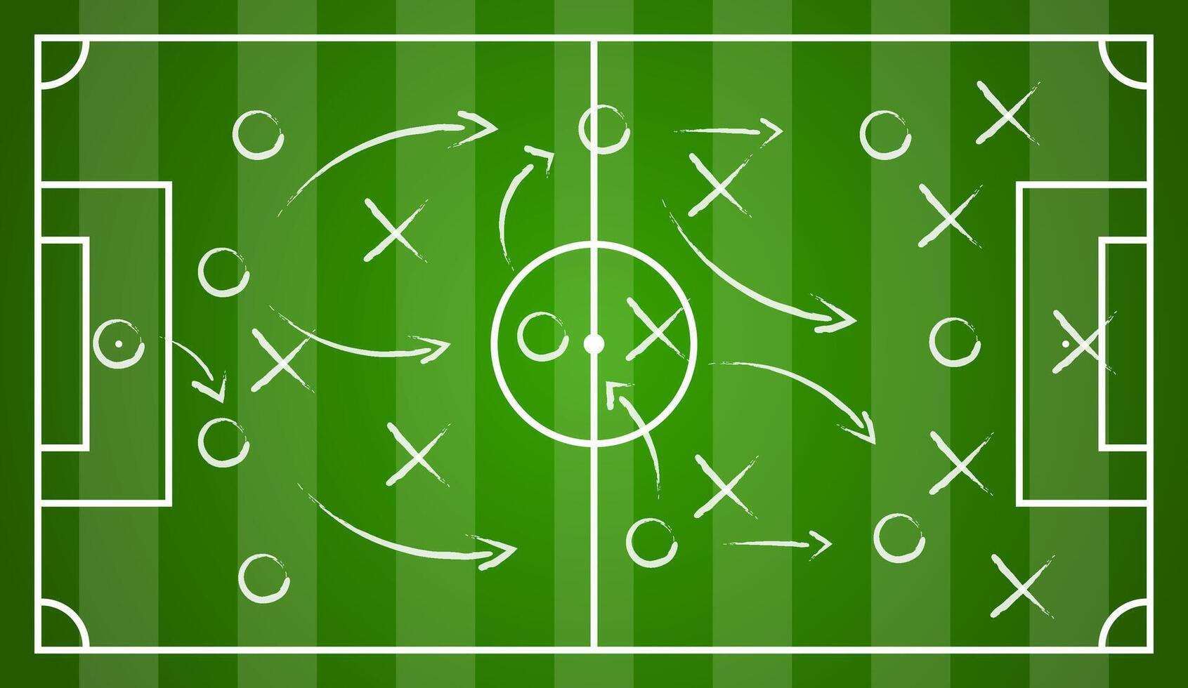 Soccer cup formation and tactic . board with football game strategy vector