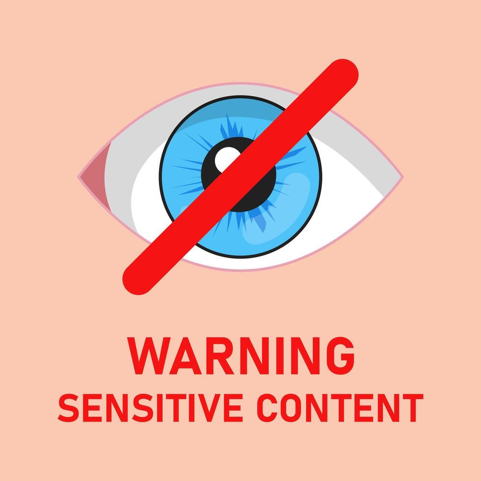 Sensitive Content sign isolated, Sensitive content vector