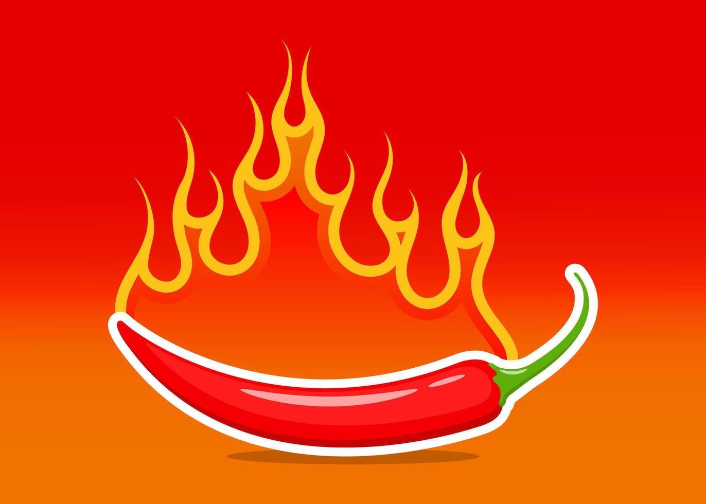 Hot spicy pepper red extreme hot dead hot vector