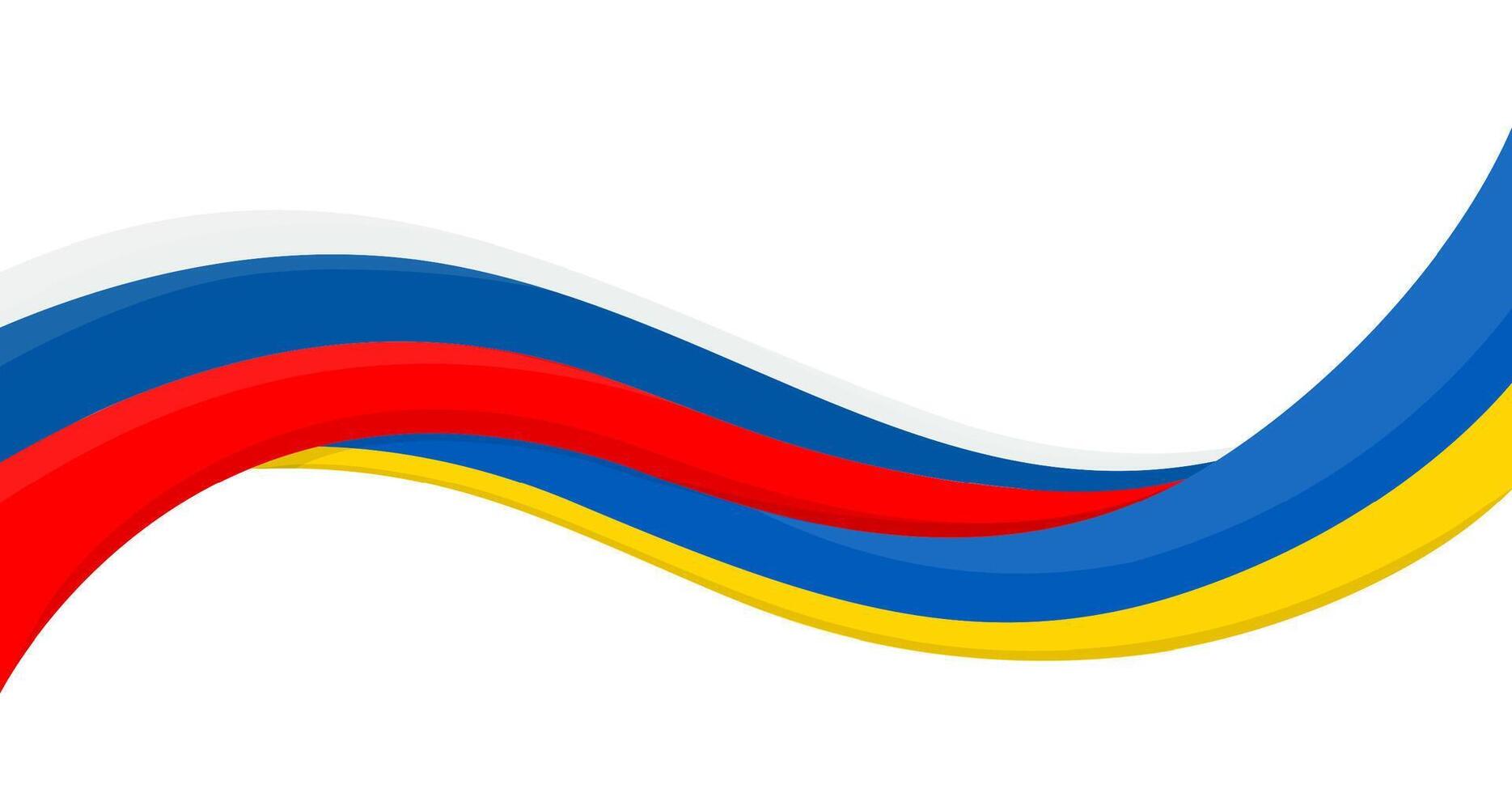 Wavy ribbon banner of Ukraine National flag with Liechtenstein National Flag. Unity and cooperation symbol. Logo for charity social events, NGO, sports team, peace summit. illustration. vector