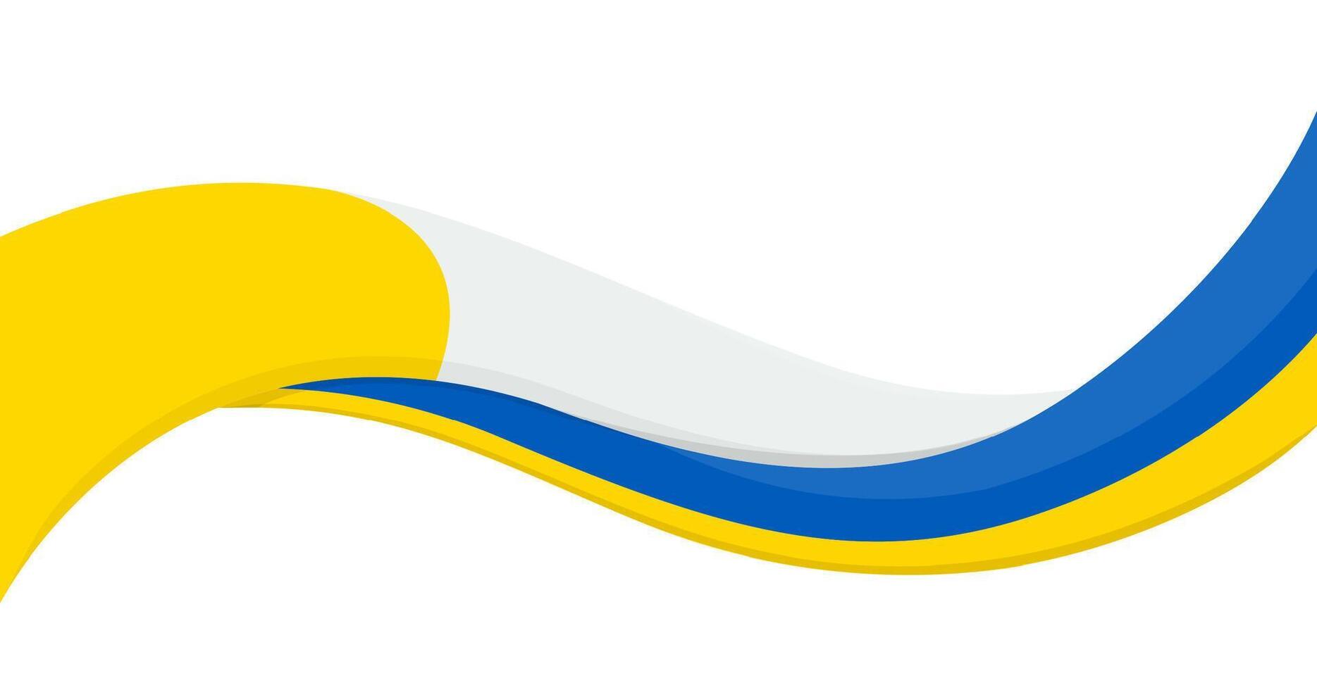 Wavy ribbon banner of Ukraine National flag with Vatican National Flag. Unity and cooperation symbol. Logo for charity social events, NGO, sports team, peace summit. illustration. vector