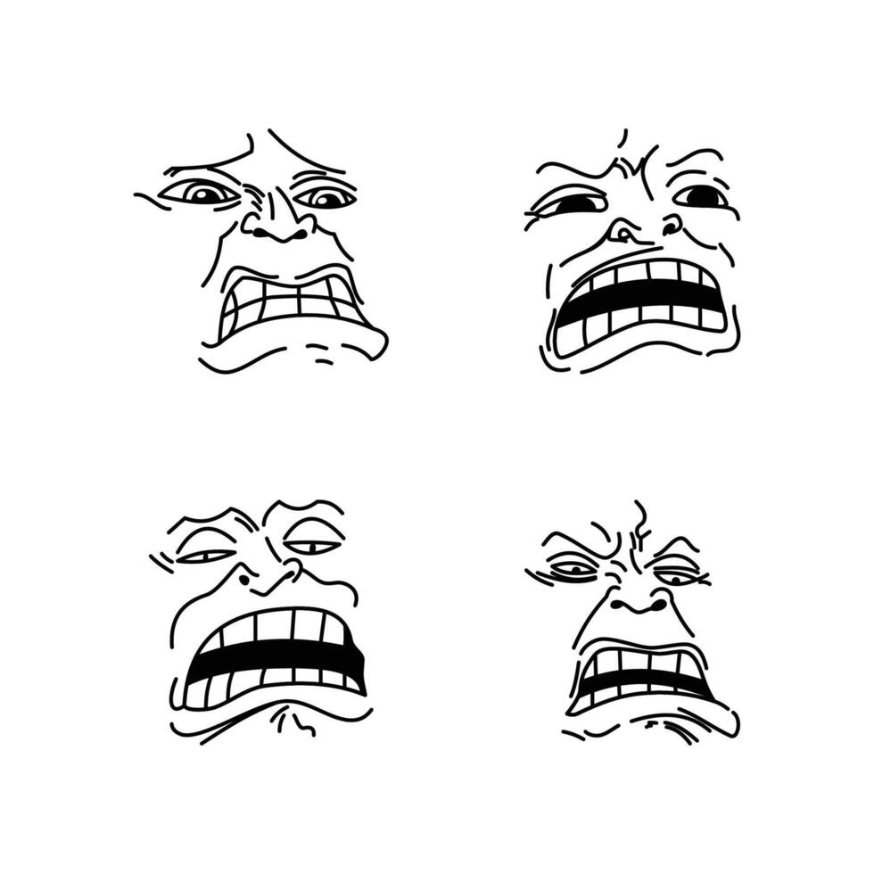 disgusted manga anime expression meme vector