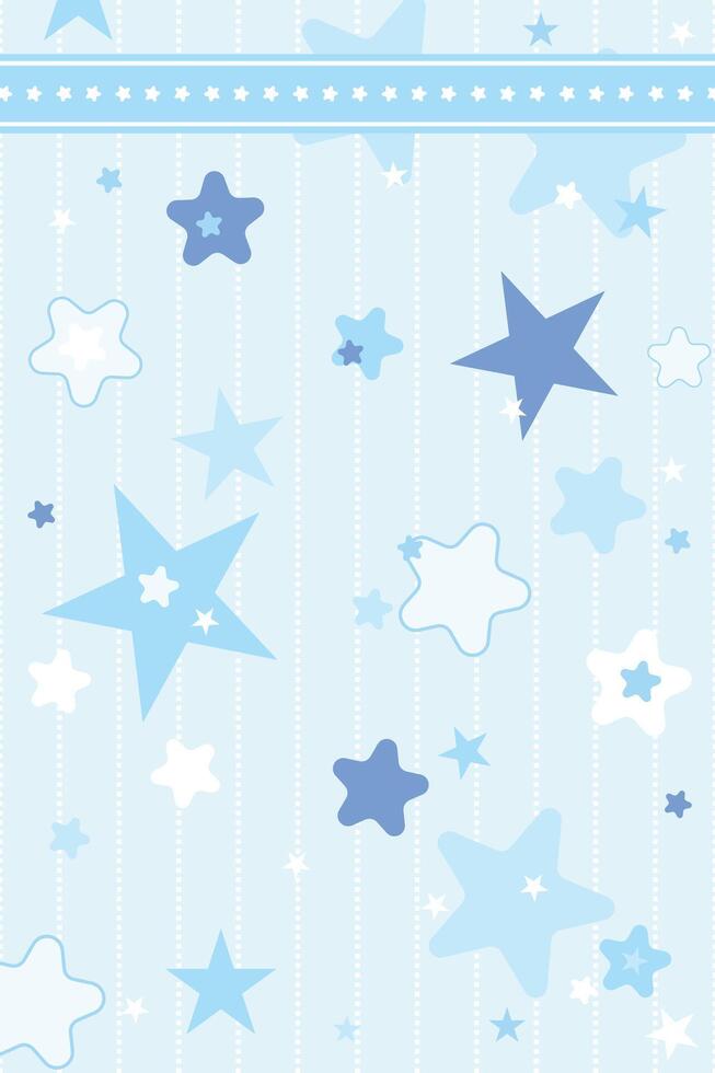flat cute star background wallpaper vector