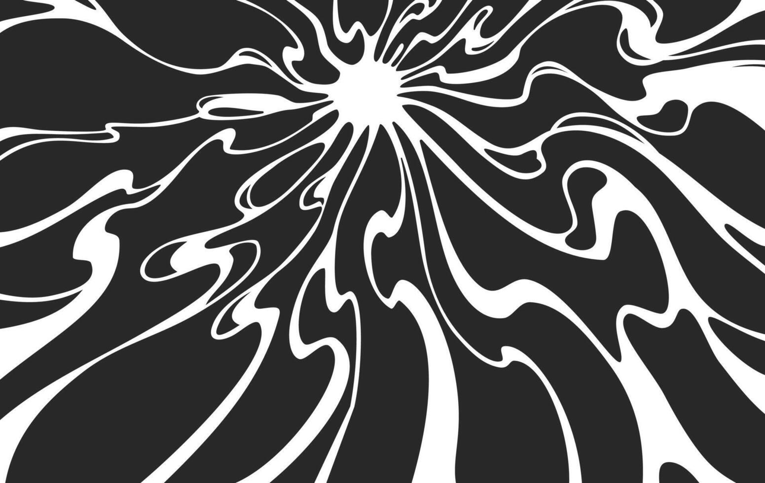 black and white wavy radial background vector