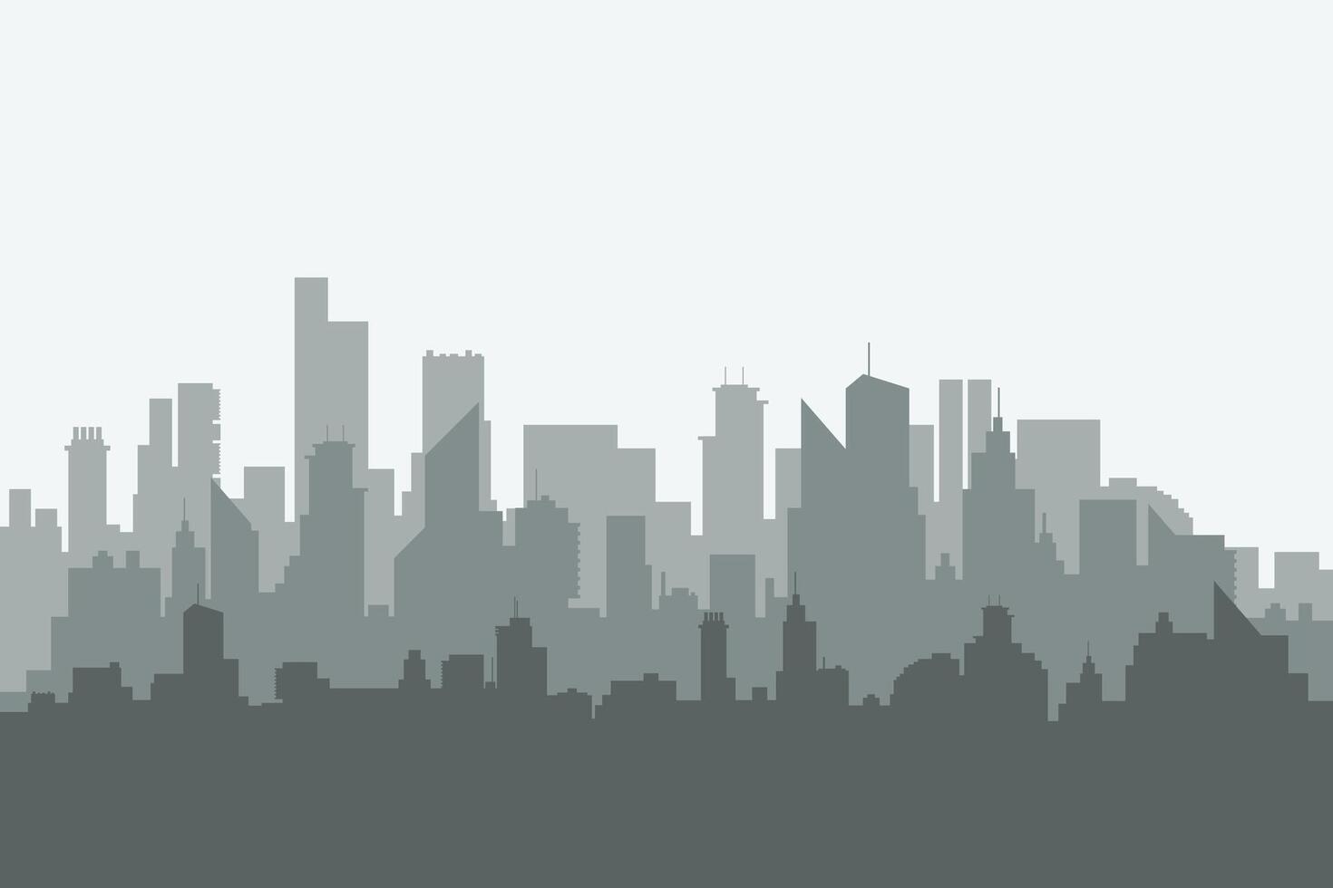 city skyline building silhouette illustration vector