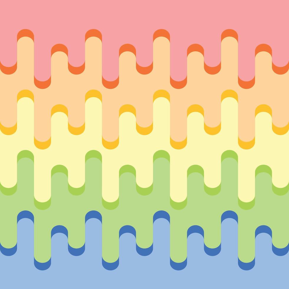 flat rainbow liquid pattern background vector