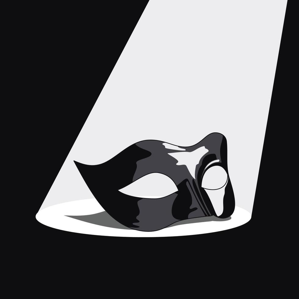 spotlight stylish black mask illustration vector
