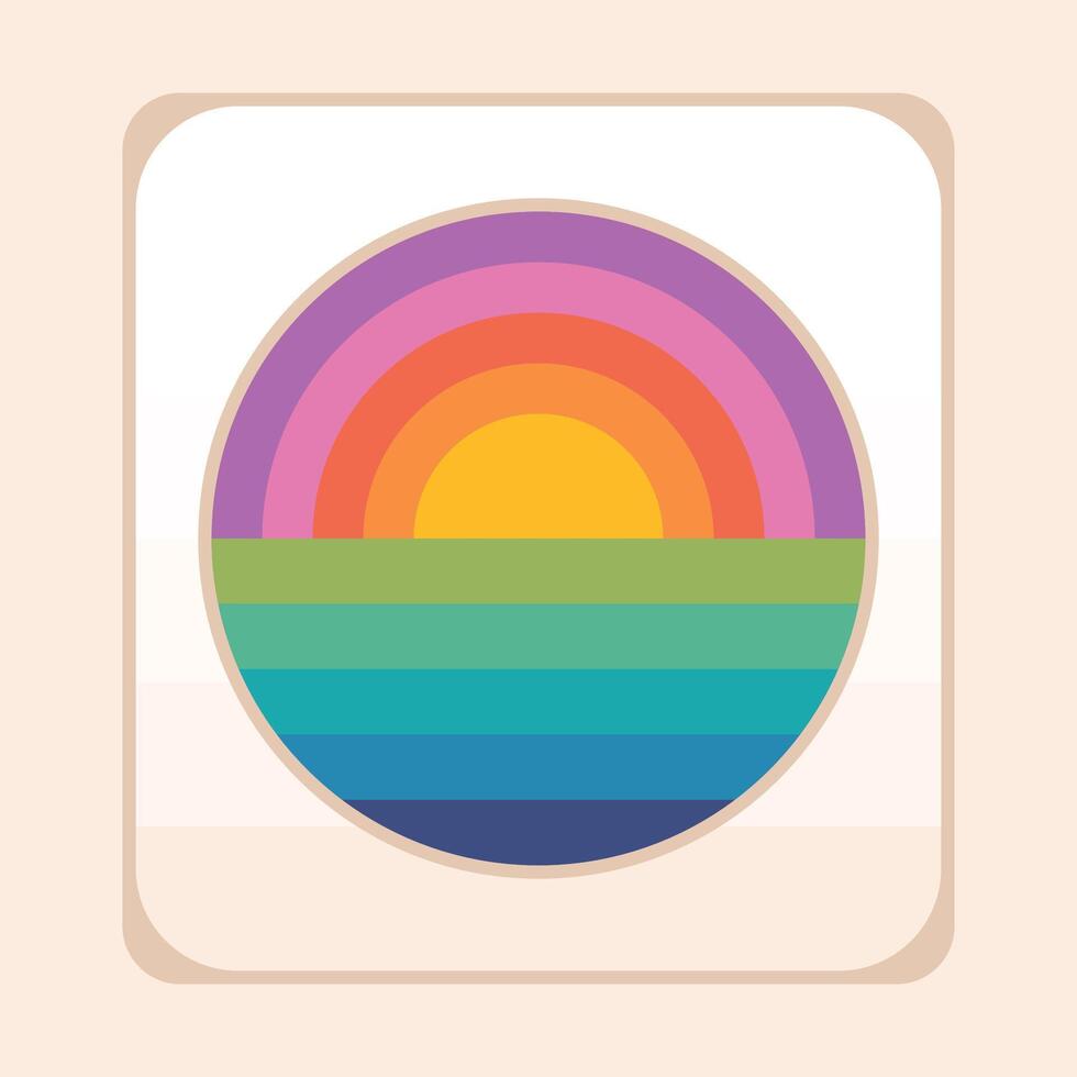 abstract circle rainbow color background vector