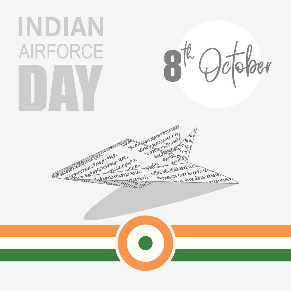 indian air force day paper plane vector