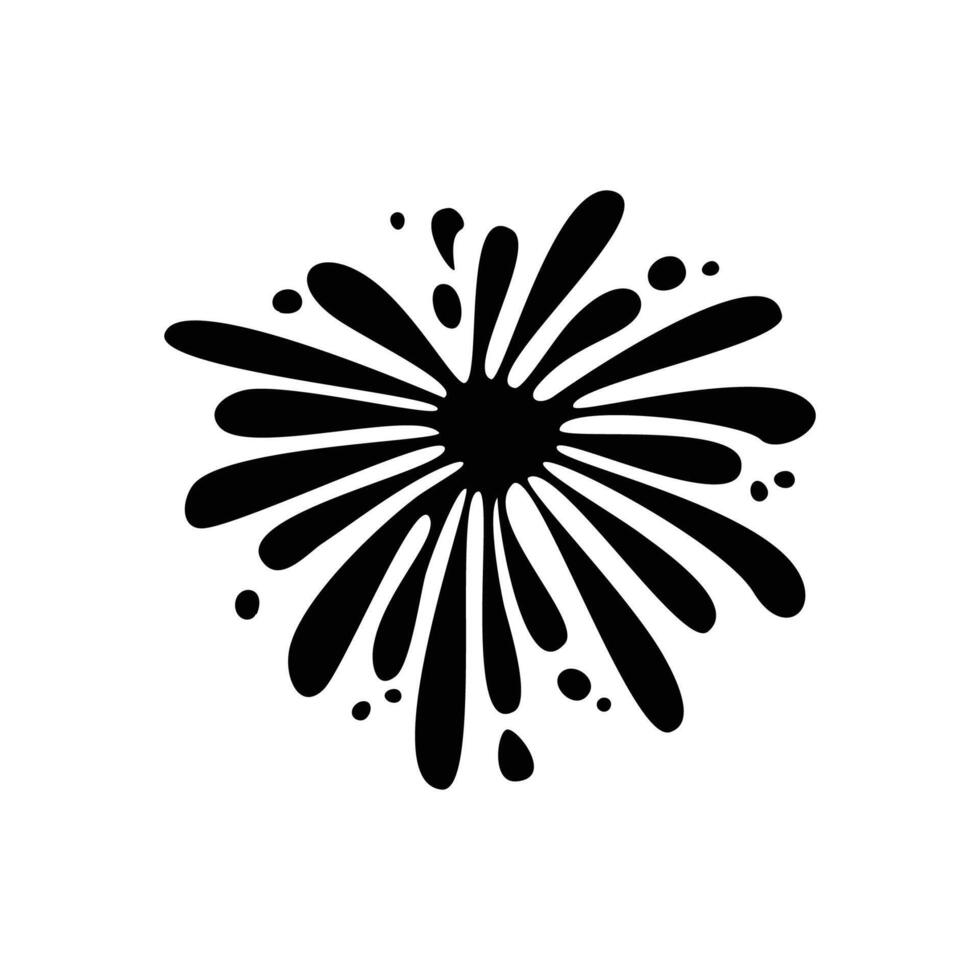 splash fireworks party celebration silhouette vector