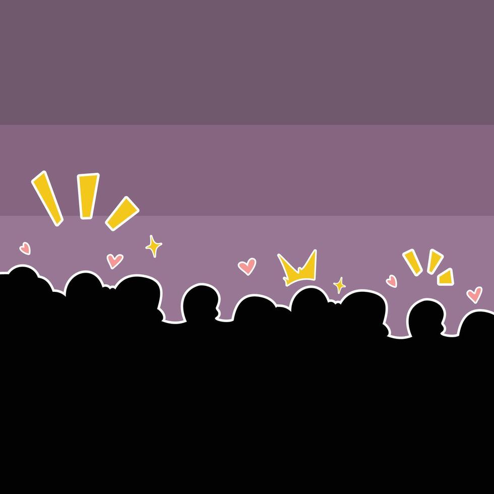 chattering crowded people cartoon illustration vector