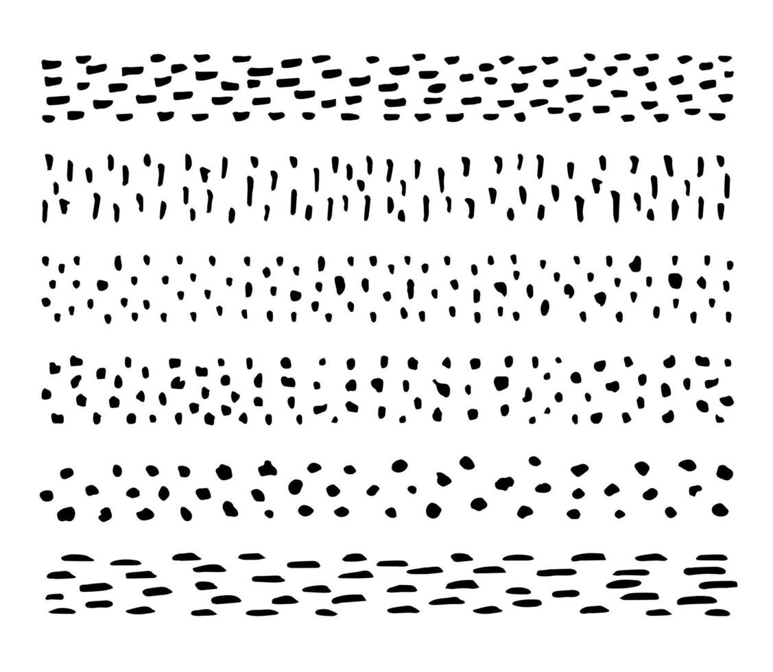 Grunge Ink Texture Brush Set, Stains Collection vector
