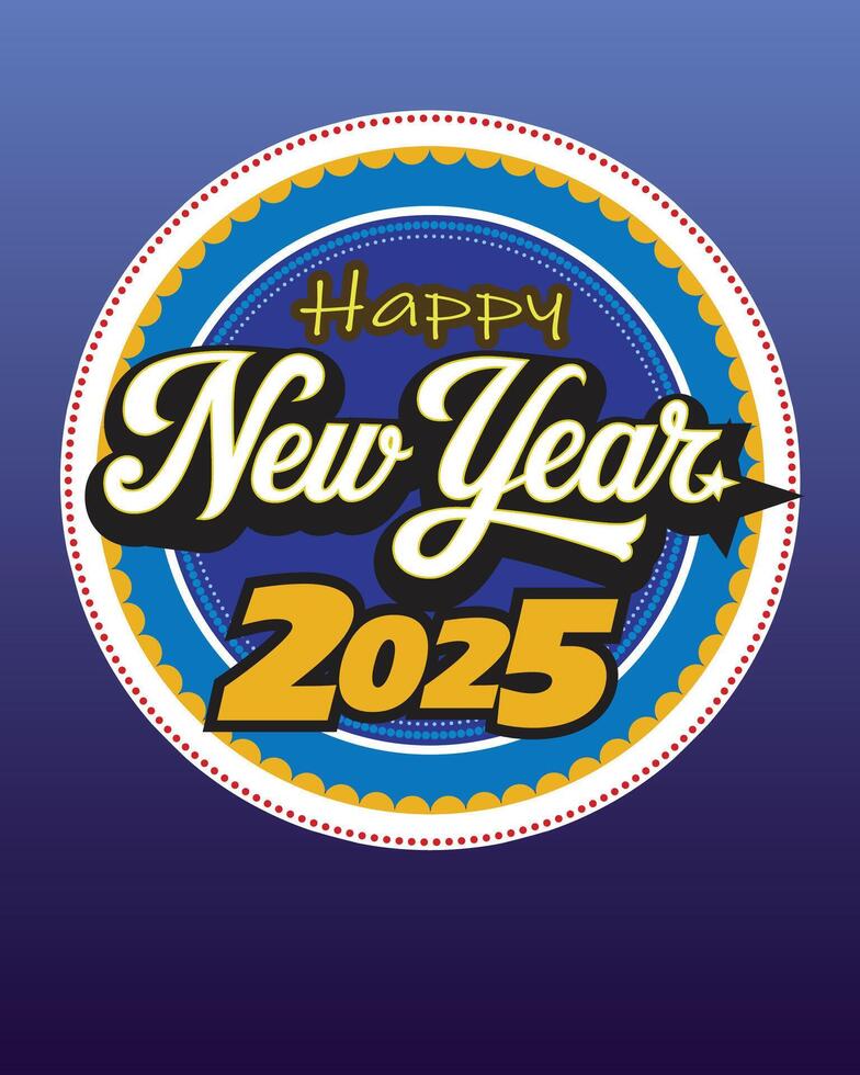 New year 2025 vector