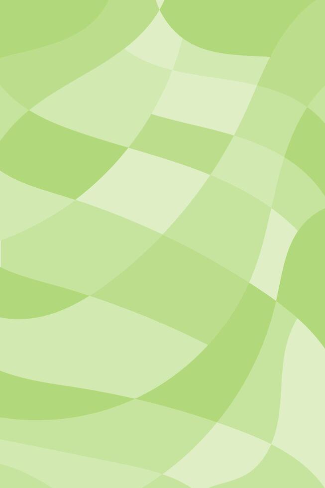Abstract wavy green geometric pattern with soft colors and overlapping curved design vector