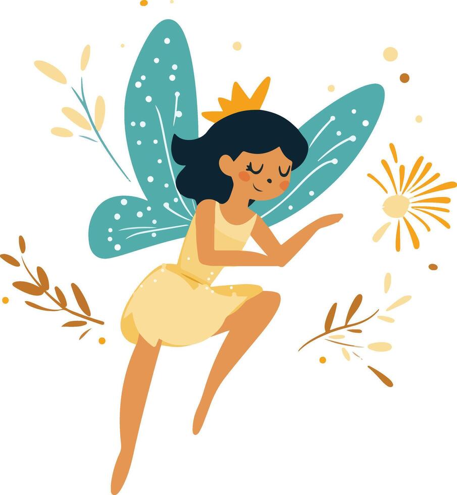 Fairy with Butterfly Wings vector