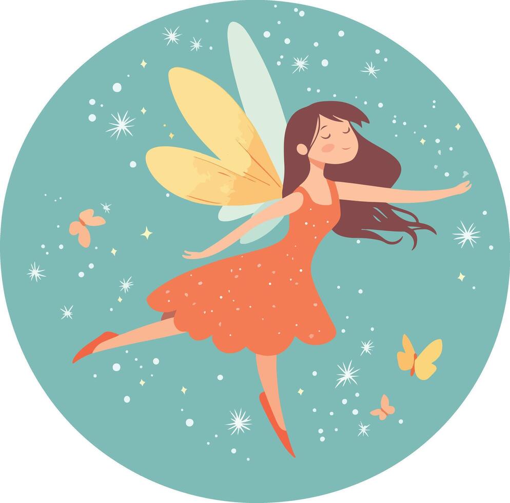 Fairy with Sparkling Wings vector