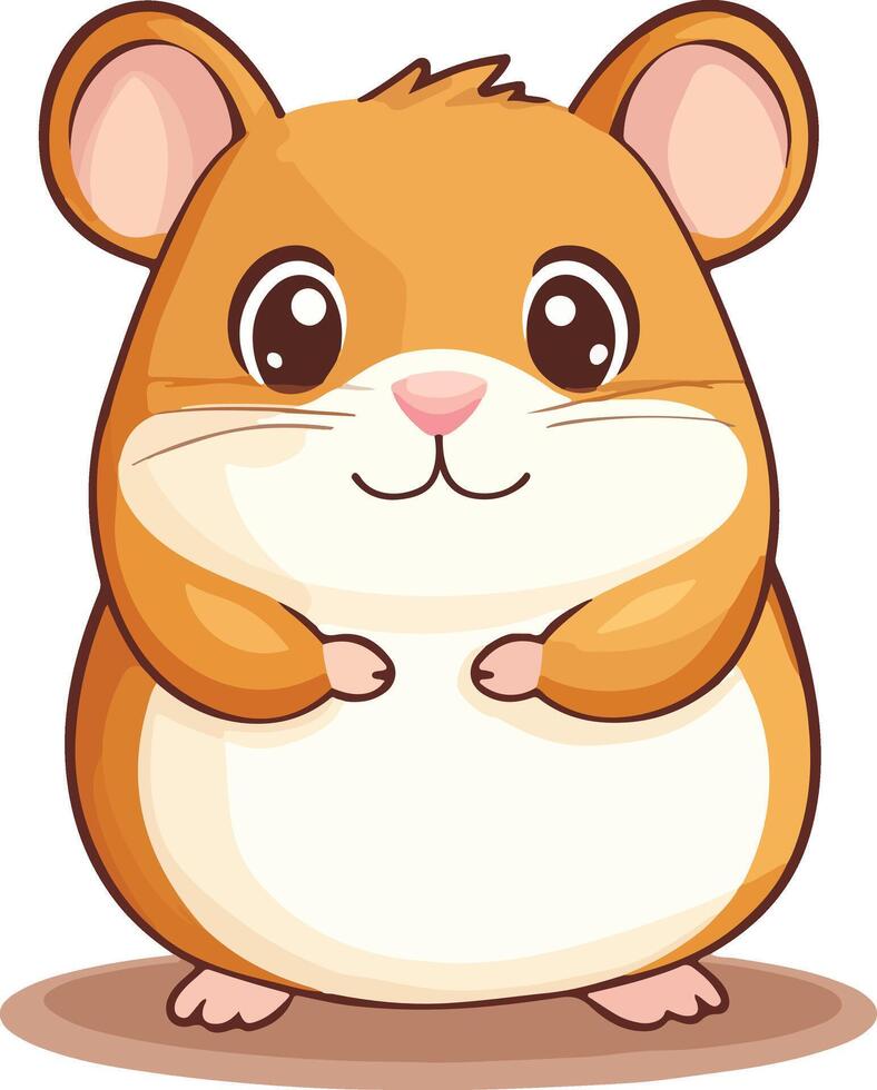 cute hamster, perfect for pet designs vector