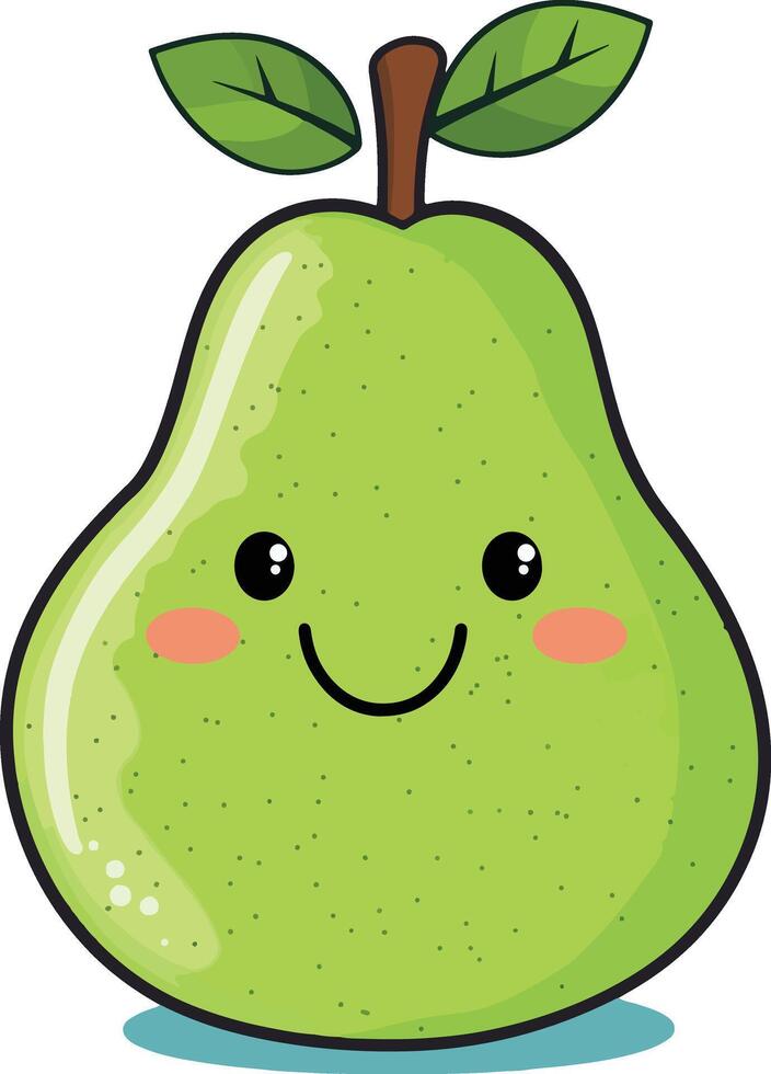 Smiling Pear Character vector