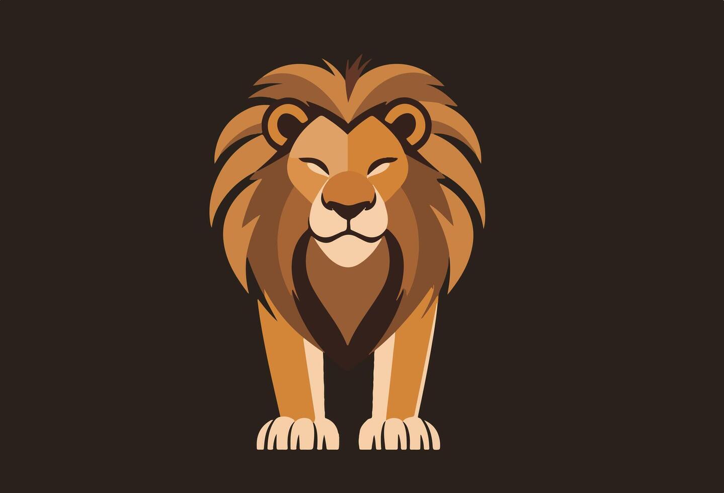 lion illustration, perfect for wildlife vector